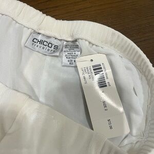 Chico's Traveler Optic White Pants NWT